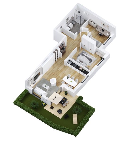 Flein- Barrierefreie Senioren Wohnung 3,5 Zimmer, Terrasse, Einbauküche, Tageslichtbad + Tiefgarage